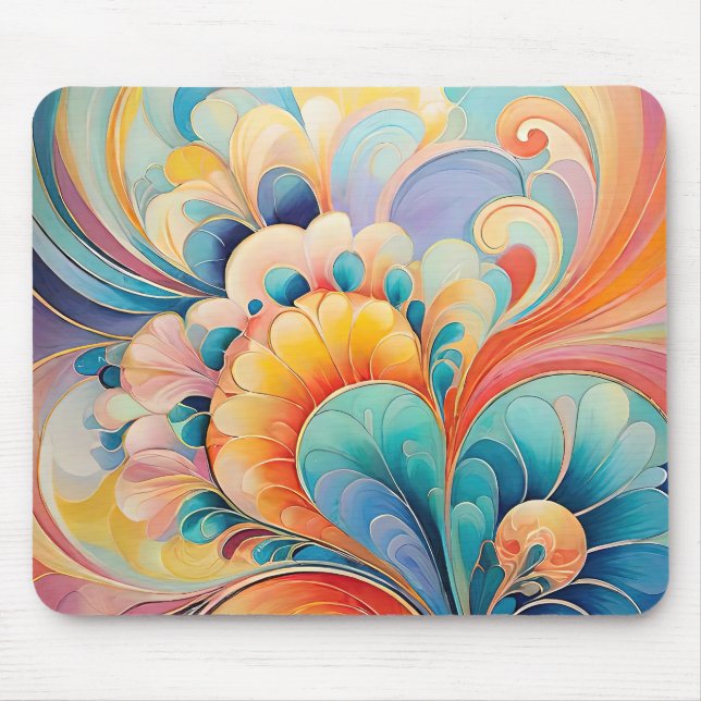 Mousepad Flora 3 Plad do Mouse Floral Pastel (Frente)