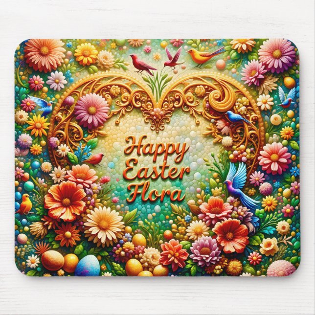 Mousepad FLORA ~ Felz pascoa ~ Floral ~ (Frente)