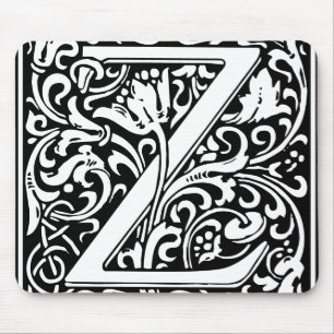 Mousepad Floral Alfabeto Monograma - Letra Z