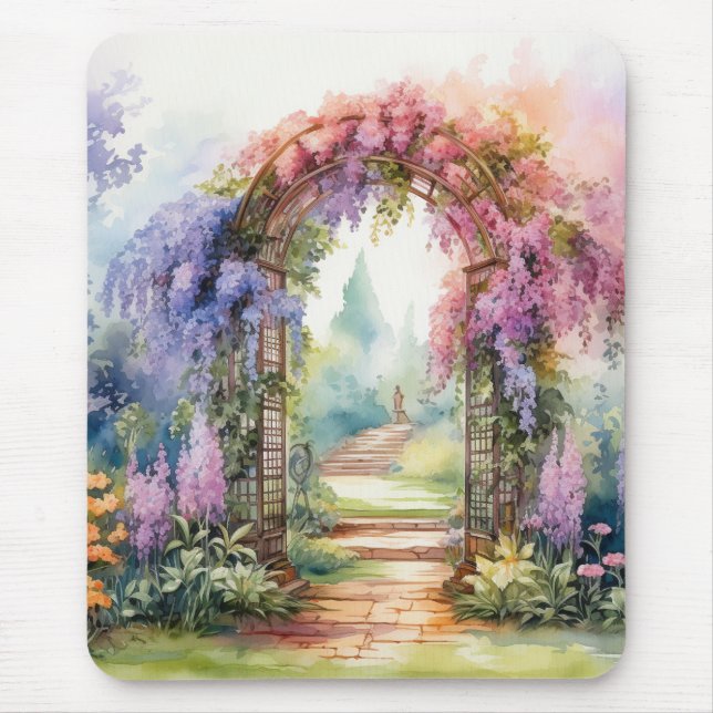 Mousepad Floral Arch Landscape (Frente)