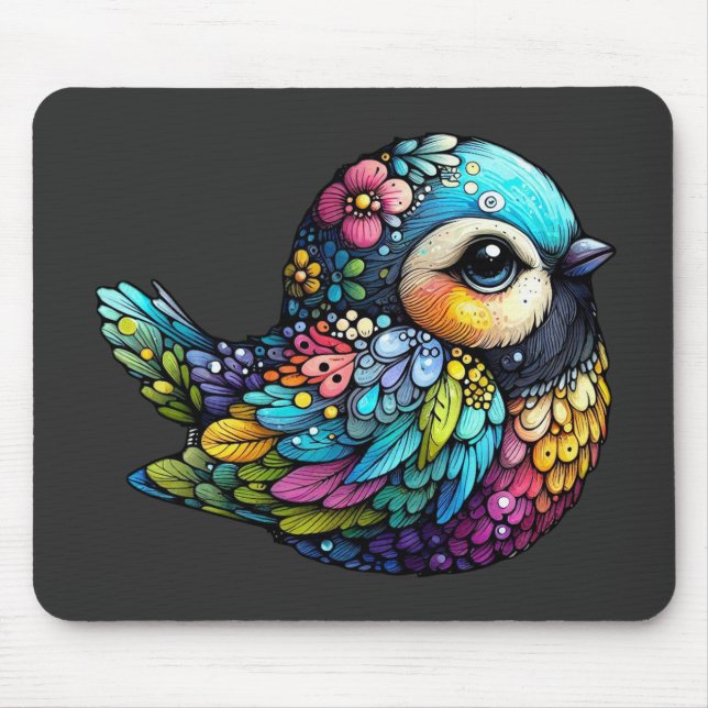 Mousepad Floral Bird Harmony (Frente)