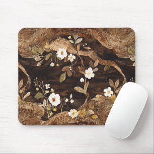Mousepad Floral Brown Tree