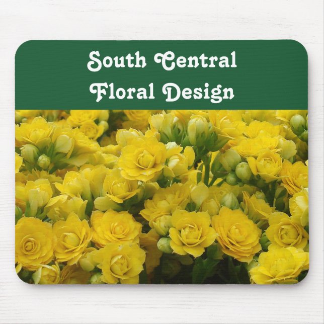 Mousepad Floral Business Vivid Yellow Bloom Photo Flower (Frente)