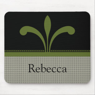 Mousepad Floral Chic Mousepad, Olive Green