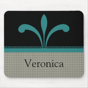 Mousepad Floral Chic Mousepad, Teal