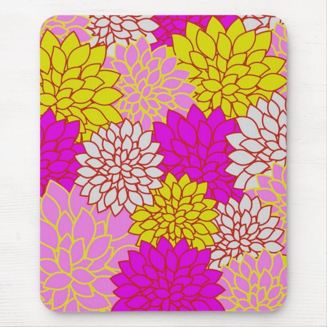 Mousepad floral colorido brilhante (Frente)