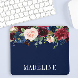 Mousepad Floral de Aquarela Moderna Elegante Fashionável