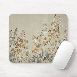 Mousepad floral de prado âmbar