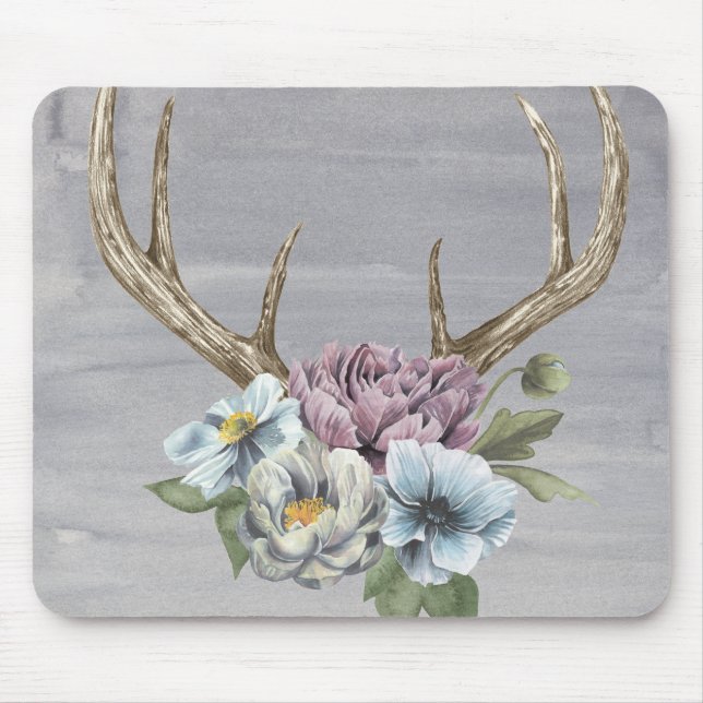 Mousepad Floral Deer Antlers (Frente)