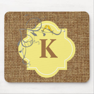 Mousepad Floral e serapilheira monogrammed