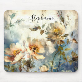 Mousepad Floral Etéreo Personalizado Escuro