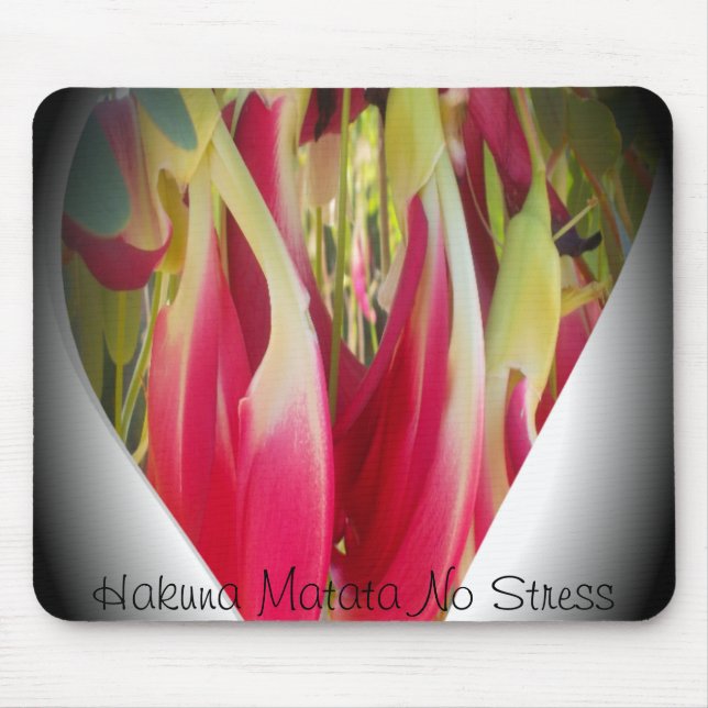 Mousepad Floral Heart Impressão (Frente)