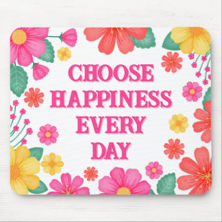 Mousepad Floral Personalizável de Positividade Inspirativa