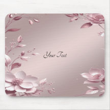 Mousepad Floral Rosa Delicada