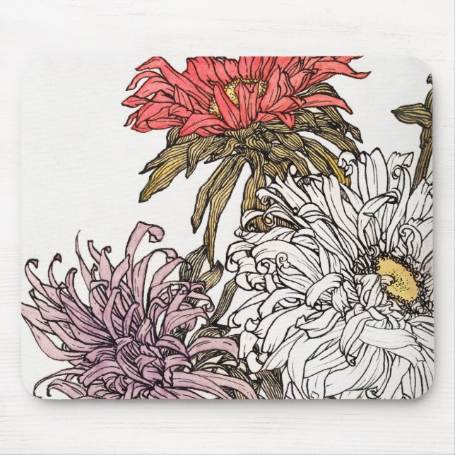 Mousepad Floral Rosa-Rosa Elegante (Frente)