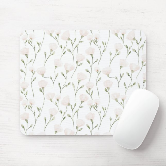 Mousepad Floral rosa rubor (Com mouse)