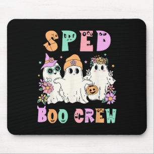 Mousepad Floral Sped Boo Crew Halloween Ghost Special Ed Sp