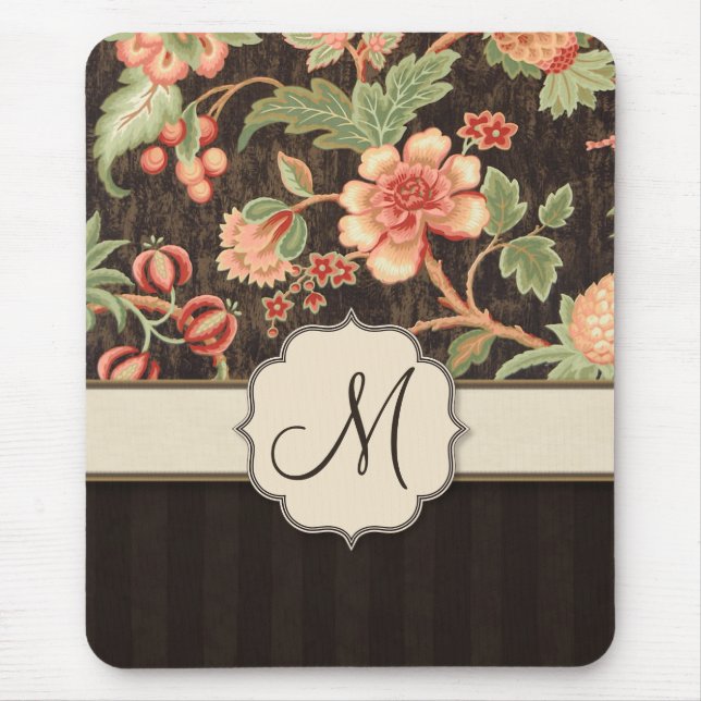 Mousepad Floral, Stripes e Monograma da Retrorização Castan (Frente)