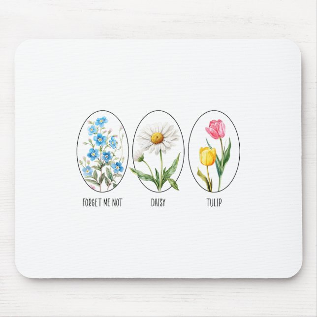 Mousepad Floral Sutil 8647 Flores De Trump Esquece-Me Não D (Frente)
