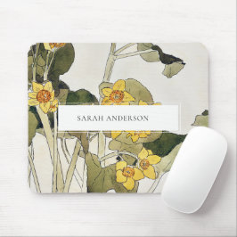 Mousepad Floral Verde Amarelo Verde Retroativo Russo
