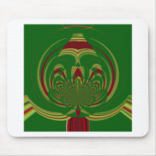 Mousepad Floral Verde. Modern Tribal Edgy design