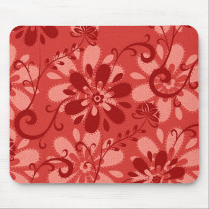 Mousepad Floral Vermelho abstrato