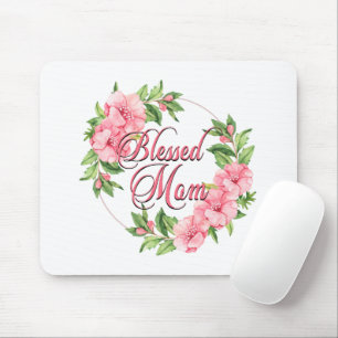 Mousepad Floral Wreath Abençoada Mãe