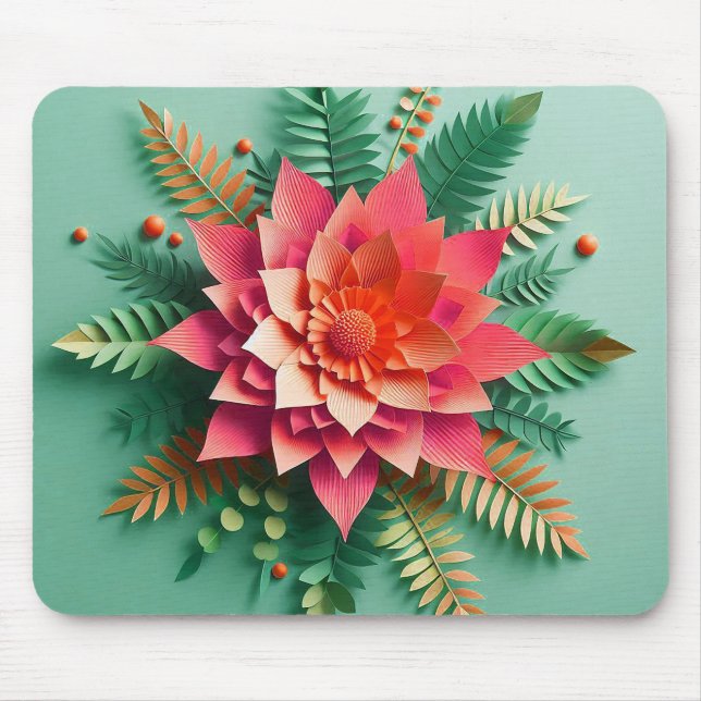 Mousepad Flores 3d coloridas (Frente)