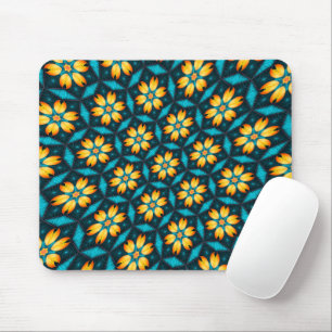 Mousepad Flores Abstrato amarelas
