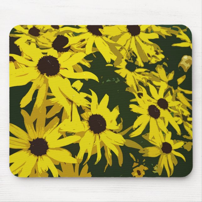 Mousepad Flores amarelas de margarida (Frente)