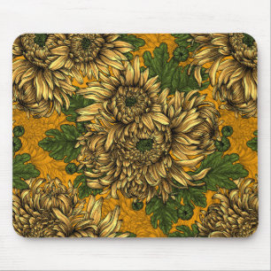 Mousepad Flores amarelas do crisântemo
