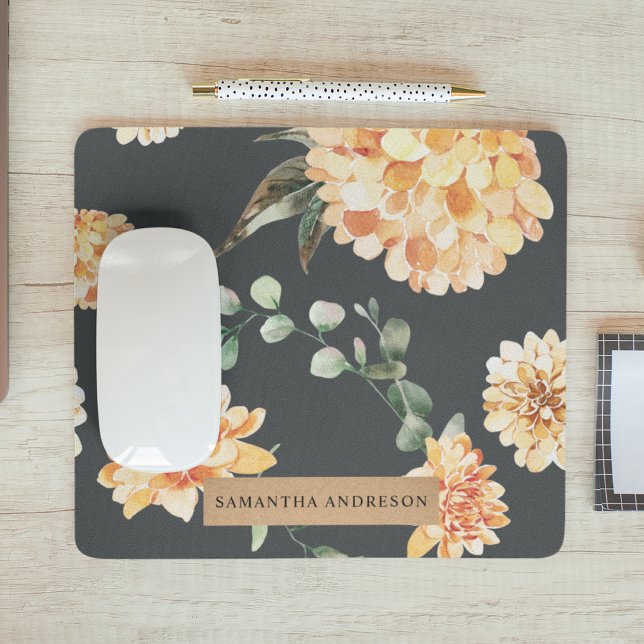 Mousepad Flores Amarelas Modernas e Presente Personalizado  (Criador carregado)