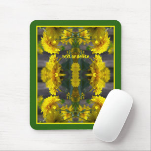 Mousepad Flores Amarelas Na Abstrato Sunshine Personalizada