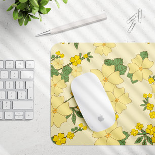 Mousepad Flores Amarelas, Padrão Floral, Padrão De Flores