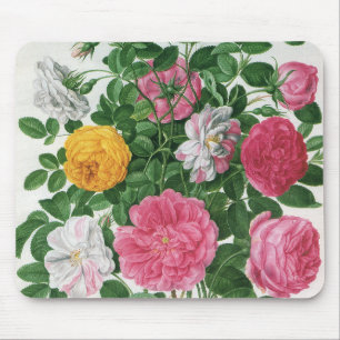 Mousepad Flores Antigas em Flor, Rosas de Jardim da Primave