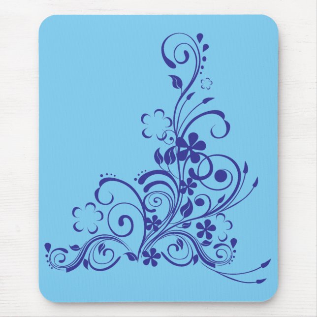 Mousepad Flores Azuis (Frente)