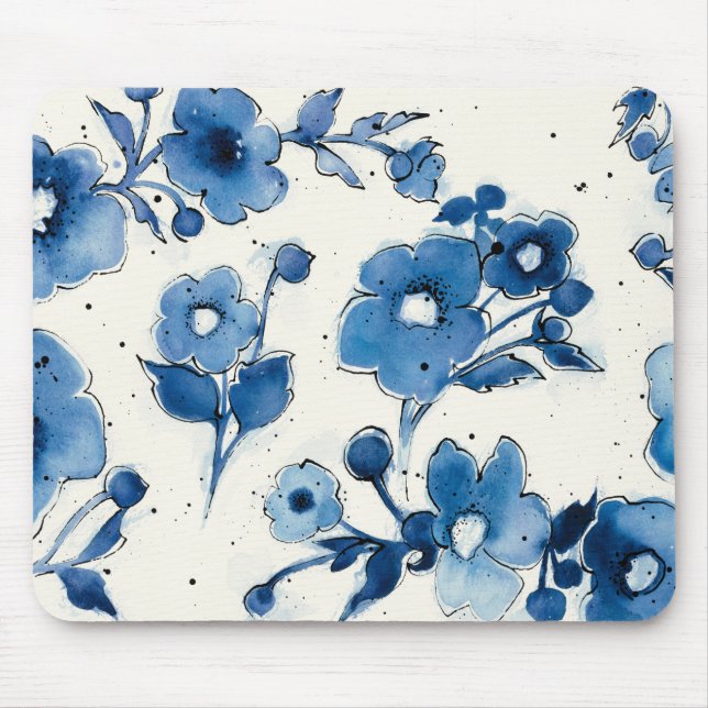 Mousepad Flores azuis independentes (Frente)
