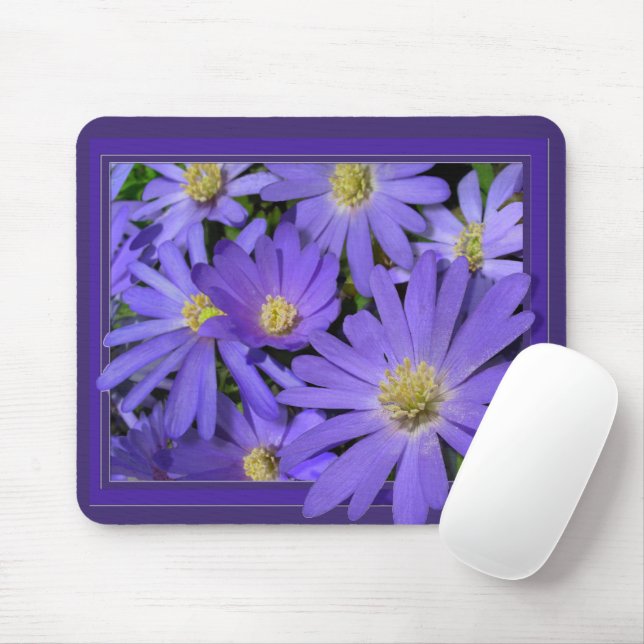 Mousepad Flores Azuis Presentes de Computador Dais (Com mouse)