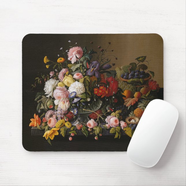 Mousepad Flores Barrocas Coloridas Chic - Pintura De Vida C (Com mouse)