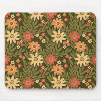 Mousepad Flores boêmicas em tons de terra