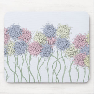 Mousepad Flores bonito Coloridas de Pastel