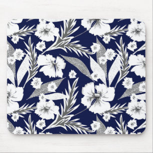 Mousepad Flores brancas