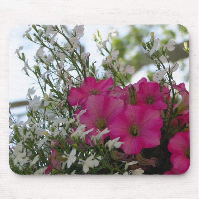 Mousepad Flores brancas e cor-de-rosa - Martha's Vineyard (Frente)