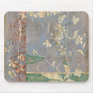 Mousepad Flores brancas em segundo plano