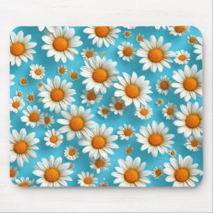 Mousepad Flores Brancas Fofas