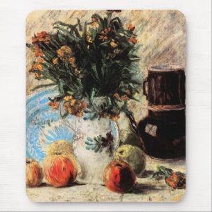 Mousepad Flores, Cafeteira e Frutas de Vincent van Gogh