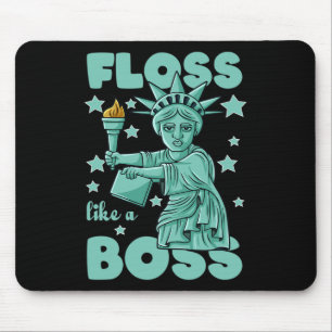 Mousepad Flores Como Uma Estátua Chefe Da Liberdade Em 4 De
