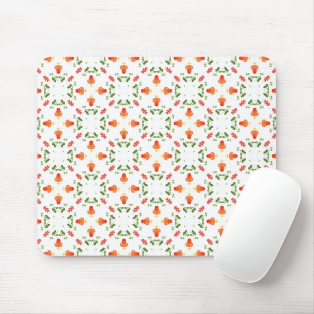 Mousepad Flores cor-de-laranja (Com mouse)