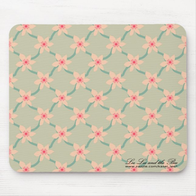 Mousepad Flores cor-de-rosa, bocal (Frente)