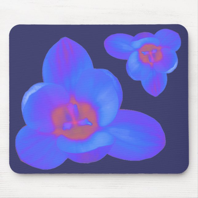 Mousepad Flores Crocus Quente e Pasta-Mão Fria (Frente)